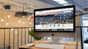 iMac computer screen displaying County of Loudoun, VA website