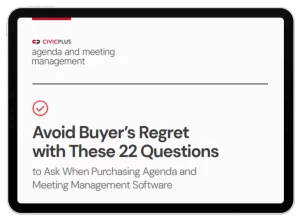 Checklist- 22 Questions To Ask When Shopping For Agenda And Meeting Management Software