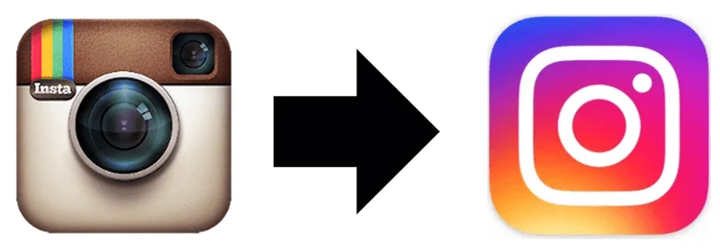 Instagram logos - old vs new