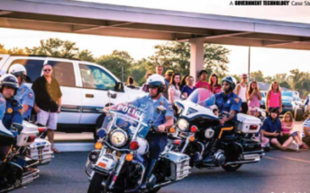 Policemen on policebikes on the road
